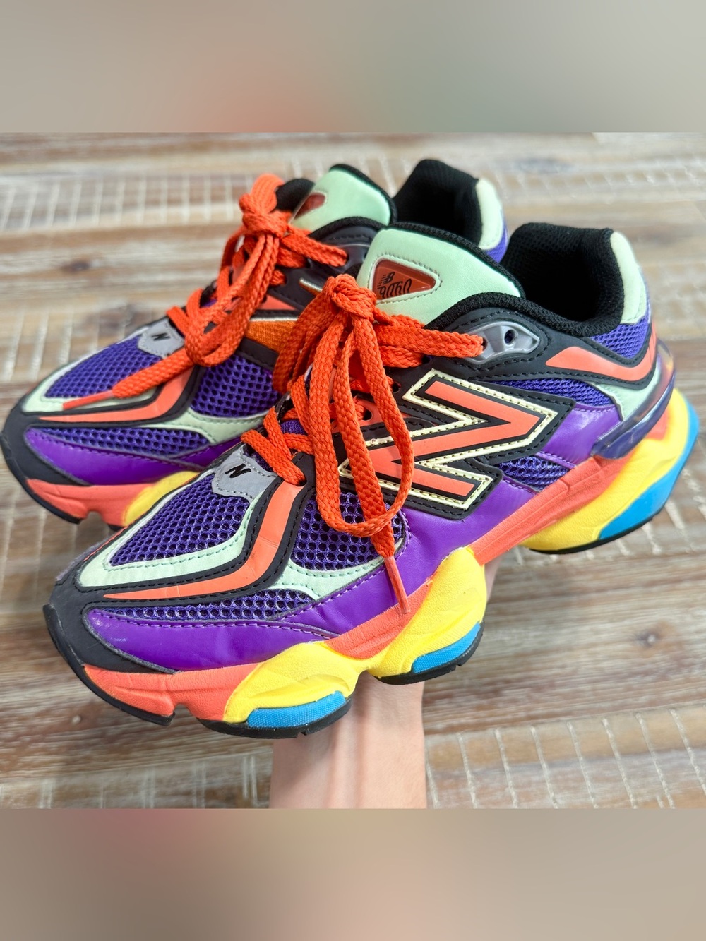 The New Balance 9060 ‘Prism Purple Vibrant Spring’ Sneakers Mens 4.5 womens 6.5